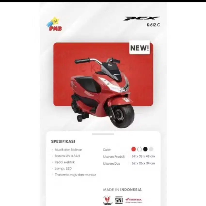 Motor aki mainan anak pcx