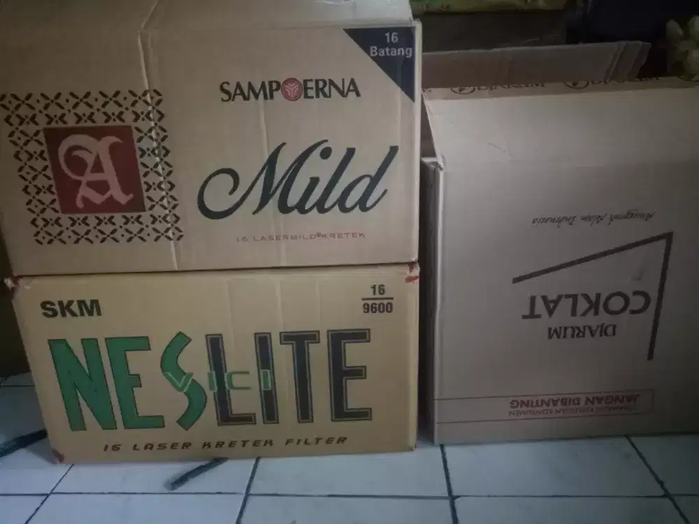 Jual kardus bekas rokok cocok untuk pindahan lokasi Bintaro