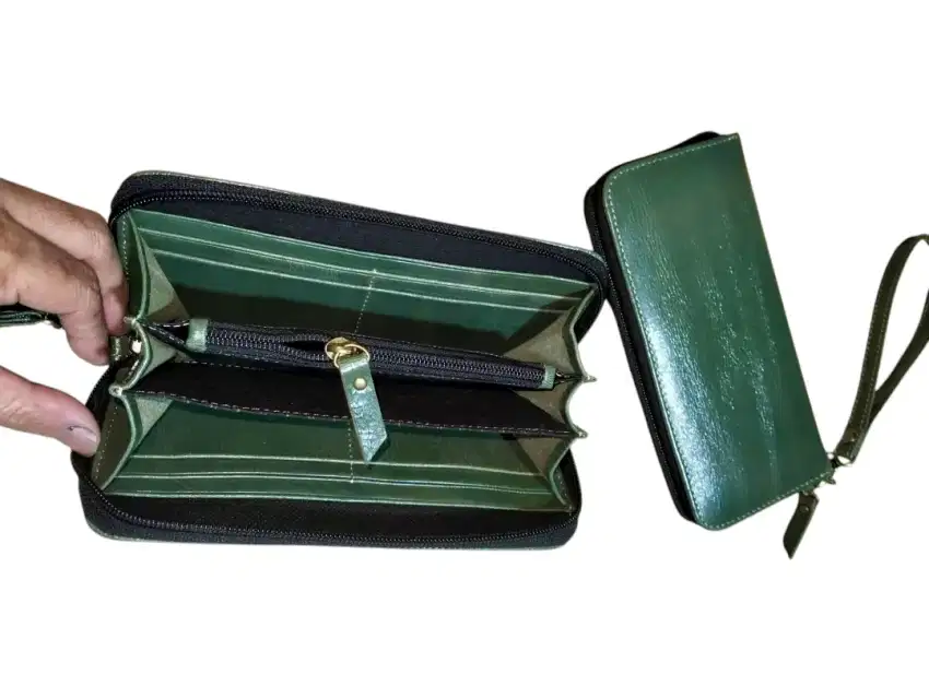 Clas Premium Dompet Kulit Ziper unisex