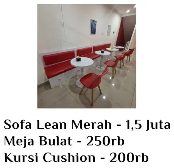 Full set Sofa lean dengan 1 non lean + 2 kursi Cushion