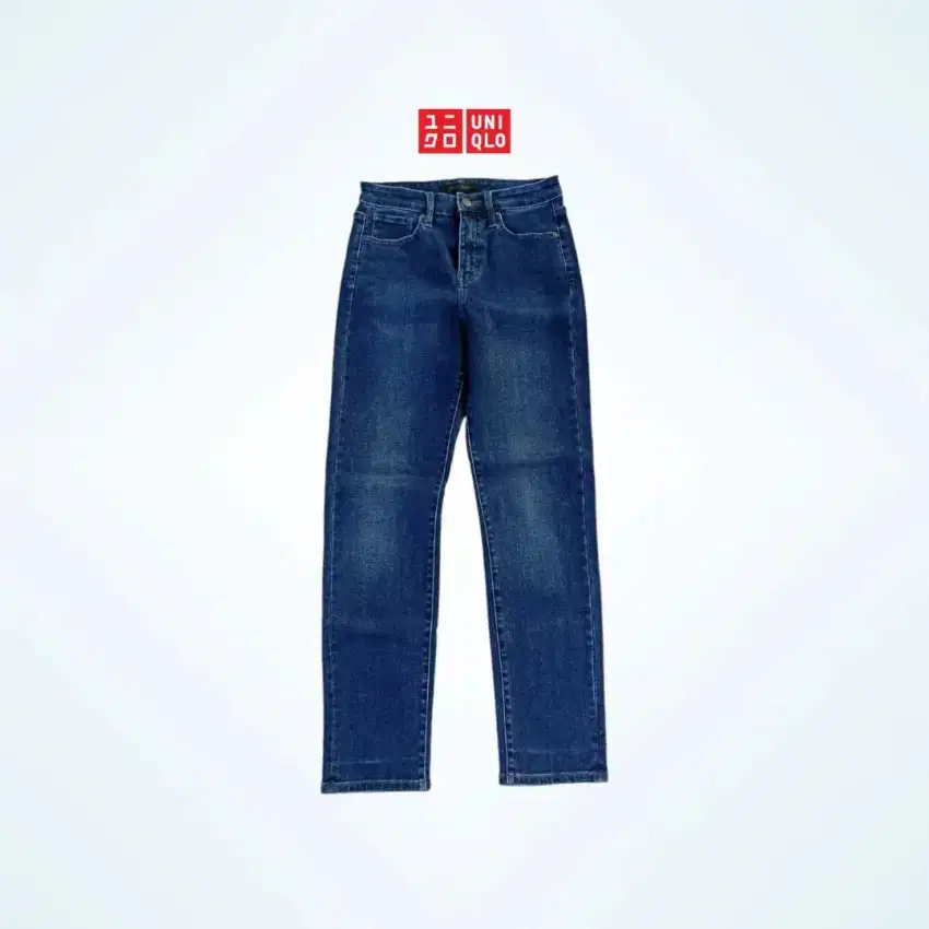 UNIQLO JEANS KIDS SKINNY STRAIGHT BLUE INDIGO PEKAT