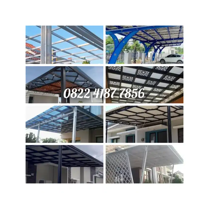 Pembuatan bergaransi utk kanopi,pintu gerbang,pagar,railing,tangga