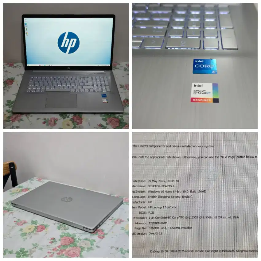 hp Pavilion 17 slim i5 gen11 8gb ddr4 256nvme
