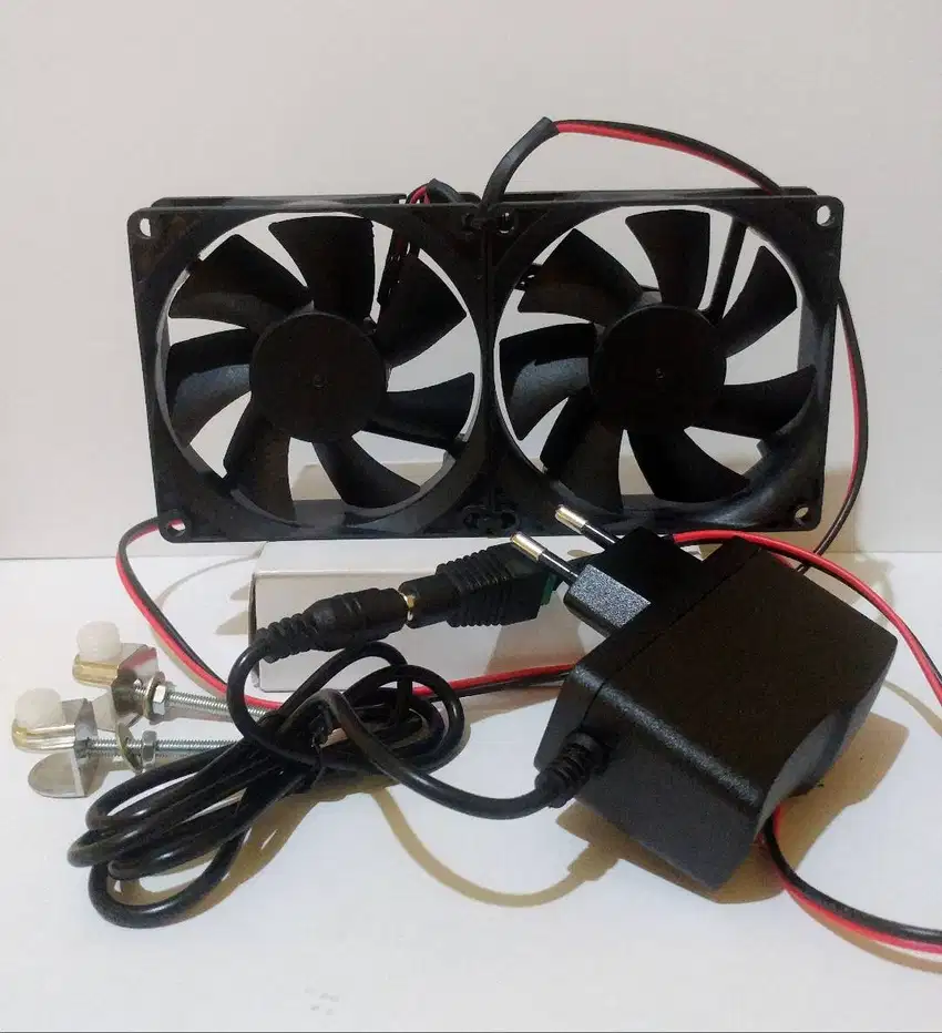 POWERFULL FAN PENDINGIN AQUARIUM AIR LAUT AQUASCAPE COOLING DOUBLE