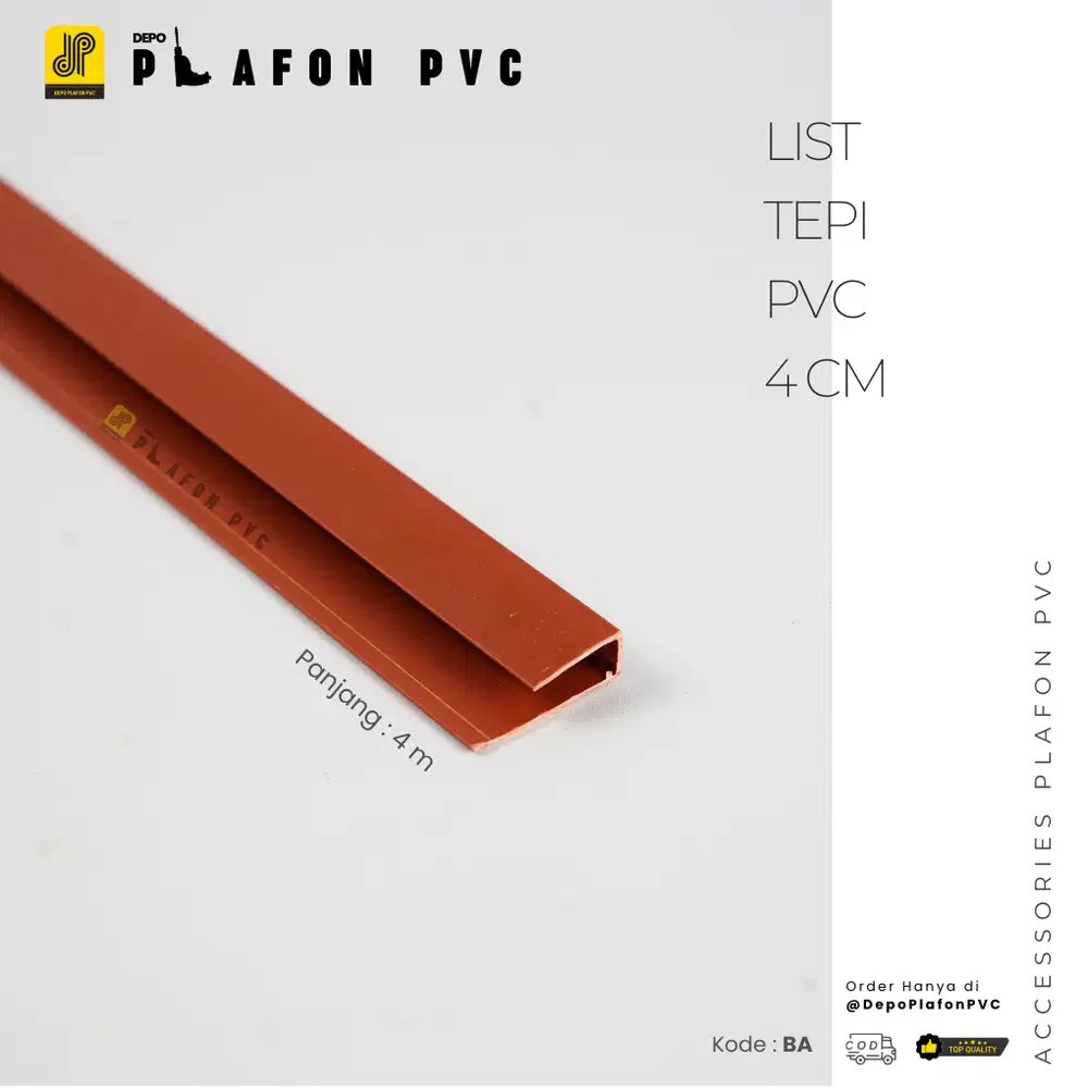 List Tepi Plavon PVC 4 cm