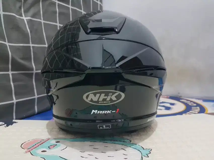 NHK Mark 1 Double Visor Hitam Glossy size S