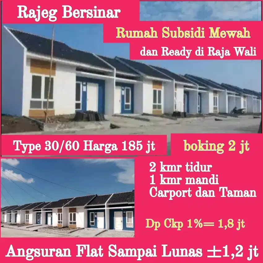 Gaji UMR bisa dpt Rumah 2 kmr tidur 1 kmr mandi di Rajeg Bersinar