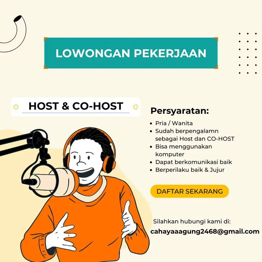 DIBUTUHKAN HOST DAN CO-HOST