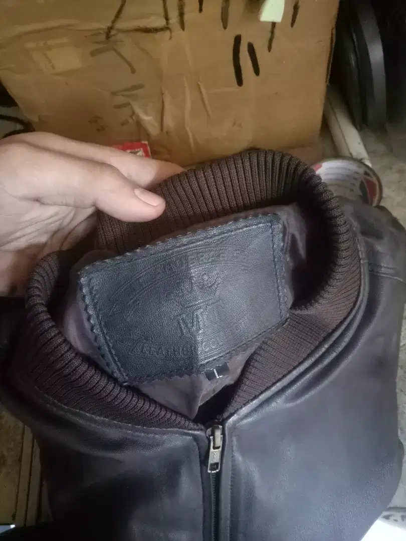 Jaket kulit sapi second