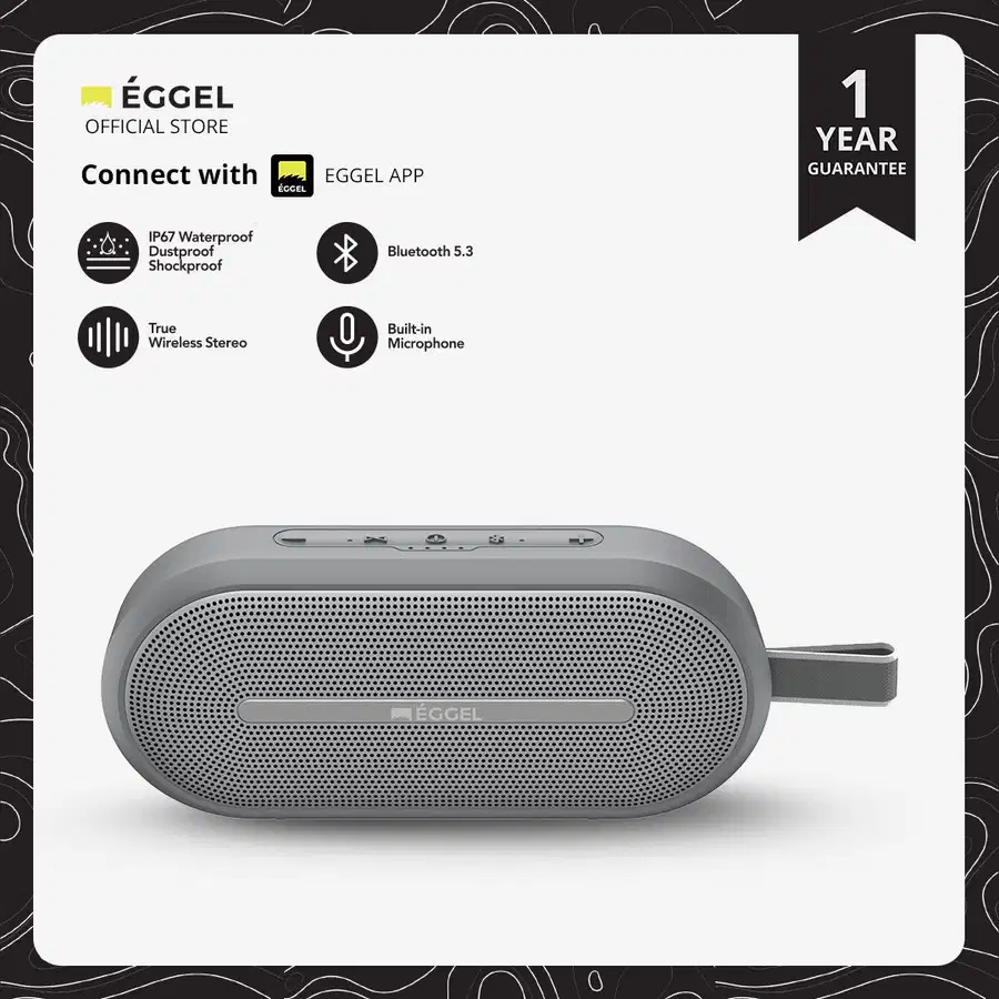 Eggel Active 3 Pro Waterproof Bluetooth Speaker Microphone