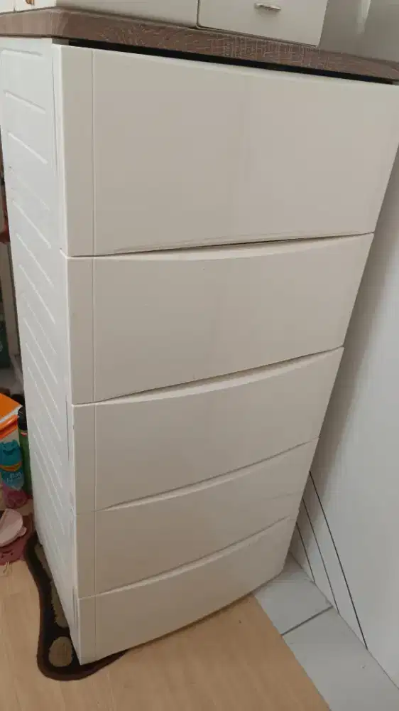 Lemari Laci susun Premium putih estetik