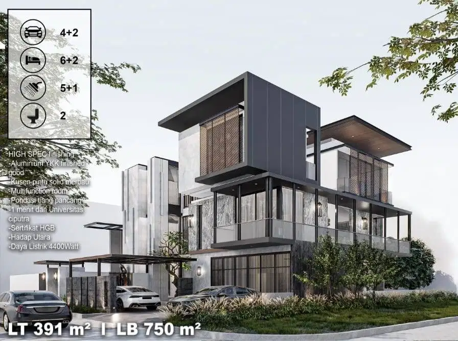 Dijual Rumah Modern Tropical Minimalis Citraland Waterfront 3 Lantai