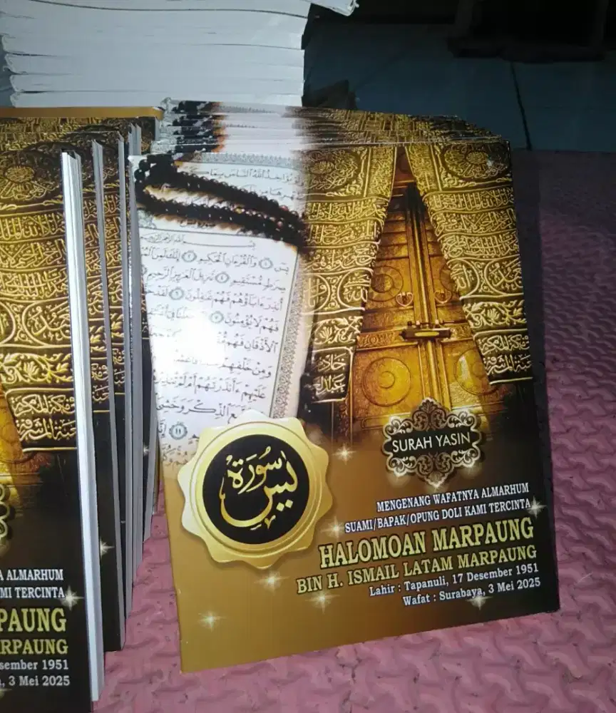 Buku yasin tahlil motif white flower