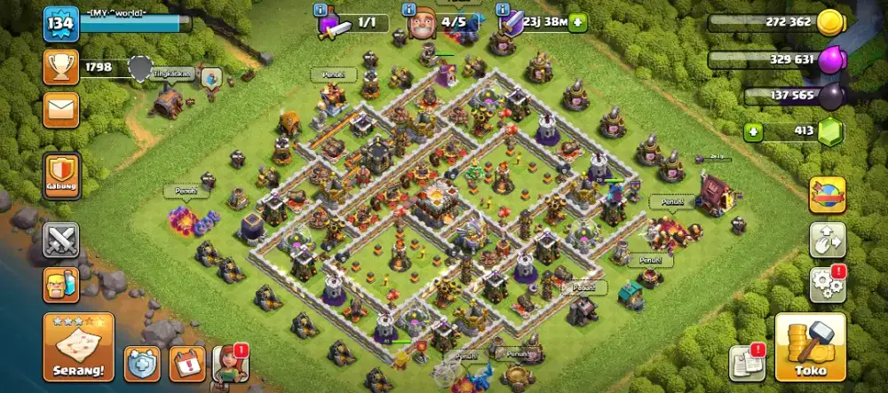 Jual murah akun COC TH 11 maxx