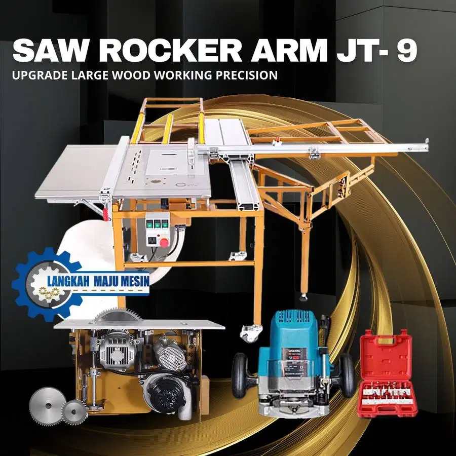 JT-9 Rocker Arm Wood Working tablesaw Machine - JT-9 Table Saw - BRUSH