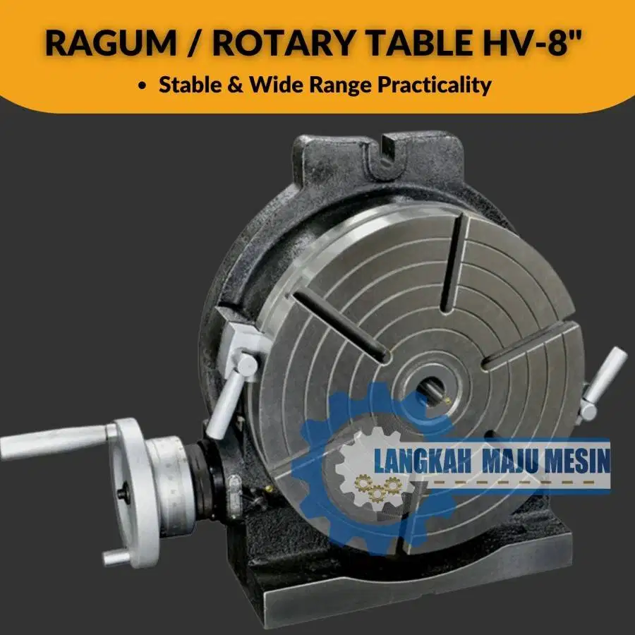 Ragum Rotary Table HV-8  / 8 inch Milling / Meja Putar Milling