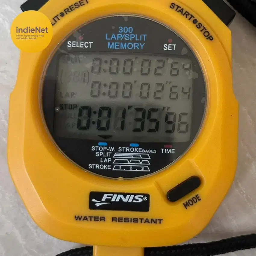 Stopwatch Finis 300 Lap Split Memory - Mulus Like New - Beli Baru
