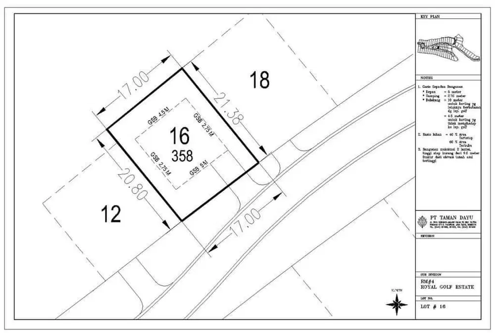 Dijual Tanah Taman Dayu Royal Golf Estate Pandaan Pasuruan