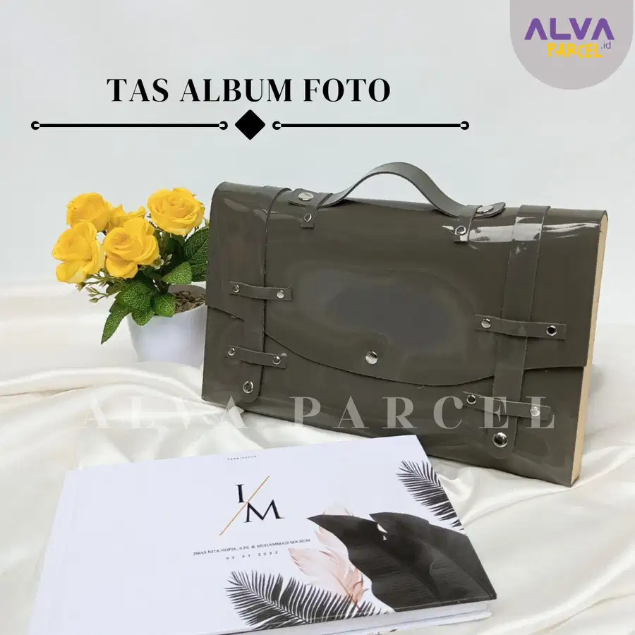 Tas Album Foto Bahan Kulit Sintetis Glosy | Tas Album Foto Wedding