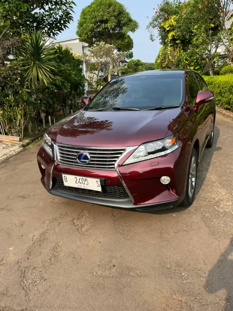 Only 1 Lexus RX450H red maroon di indonesia, 48rb Km saja,batere sehat