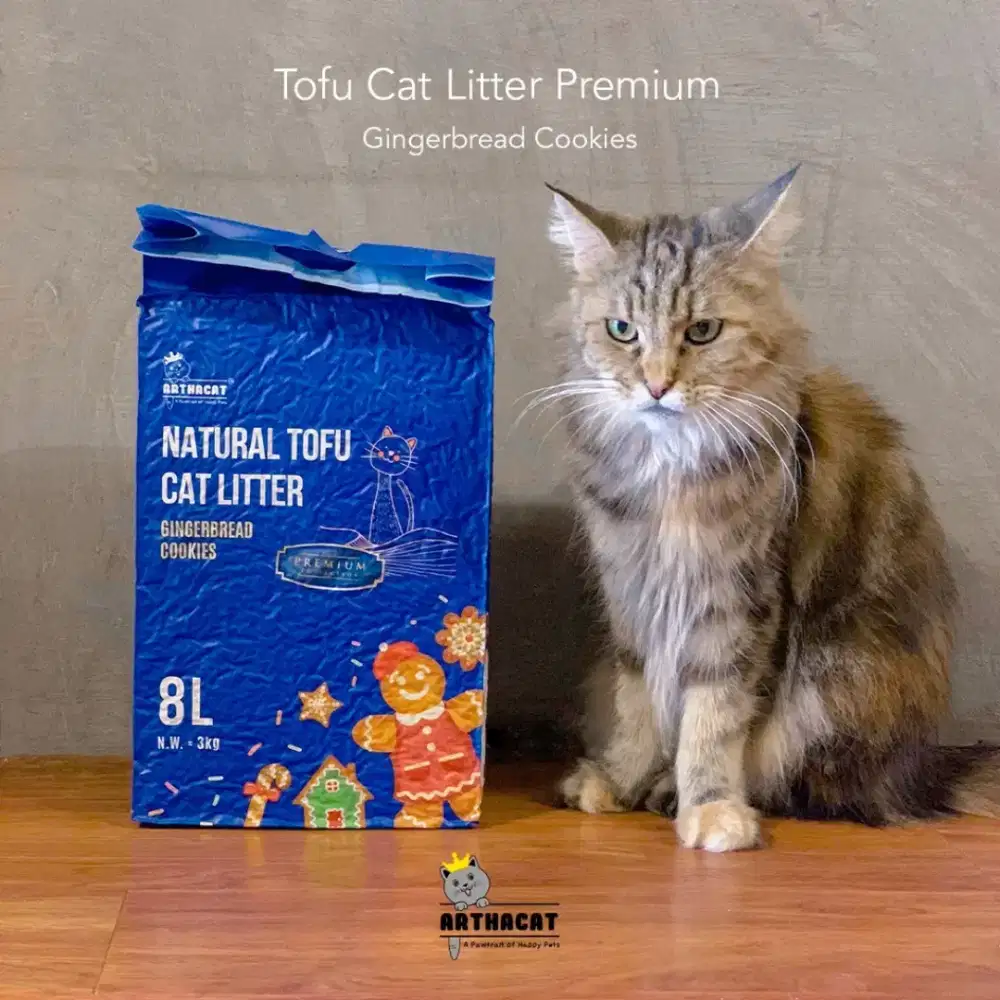 Pasir kucing gumpal premium tofu clumping cat 8 liter