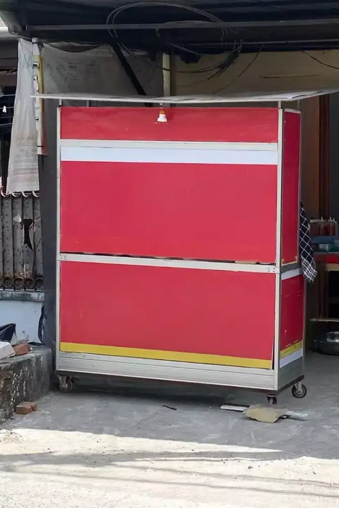 GEROBAK JUALAN BAHAN ALUMINIUM UKURAN 1×½ METER