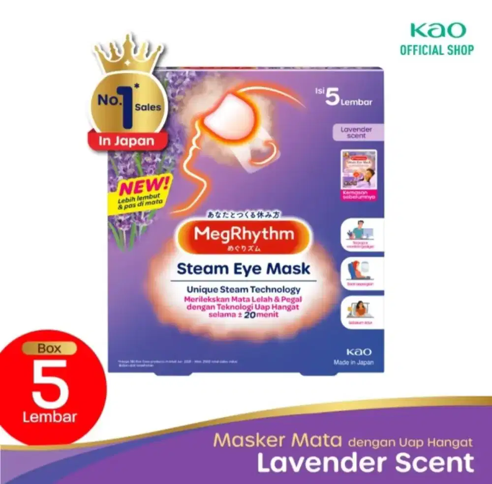 Megrhythm Steam Eye Mask Lavender - Masker Mata