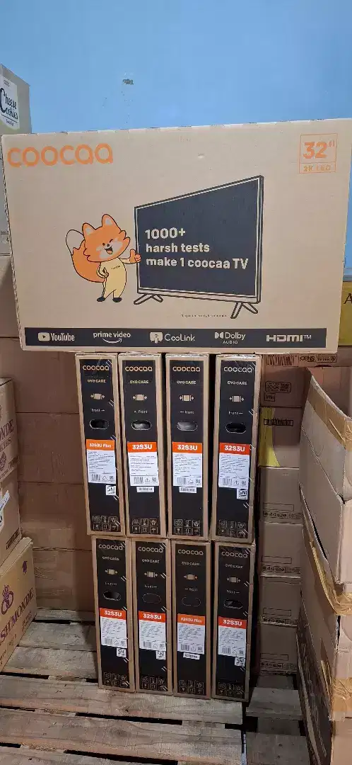 Led tv coocaa smart google tv 32 inc gress grnsi resmi+pasang bracket