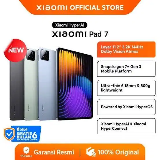 XIAOMI PAD 7 RAM 8+8GB/256GB