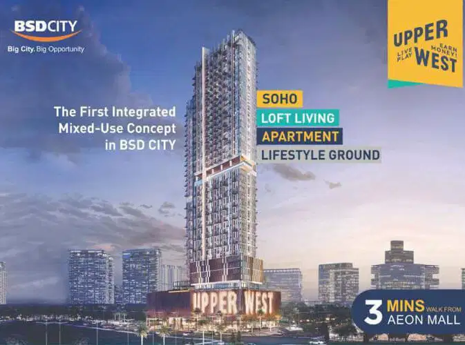UPPER WEST BSD, SATU-SATUNYA SOHO PREMIUM DI BSD, harga mulai 2M an