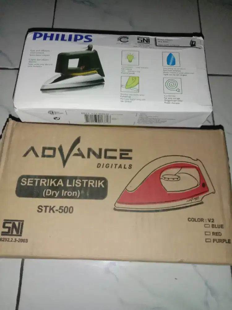 Setrika listrik Philips & advance