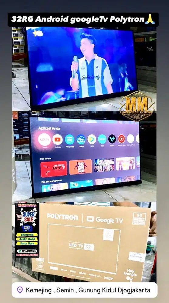 Led 32 Android gogletv Polytron 32RG