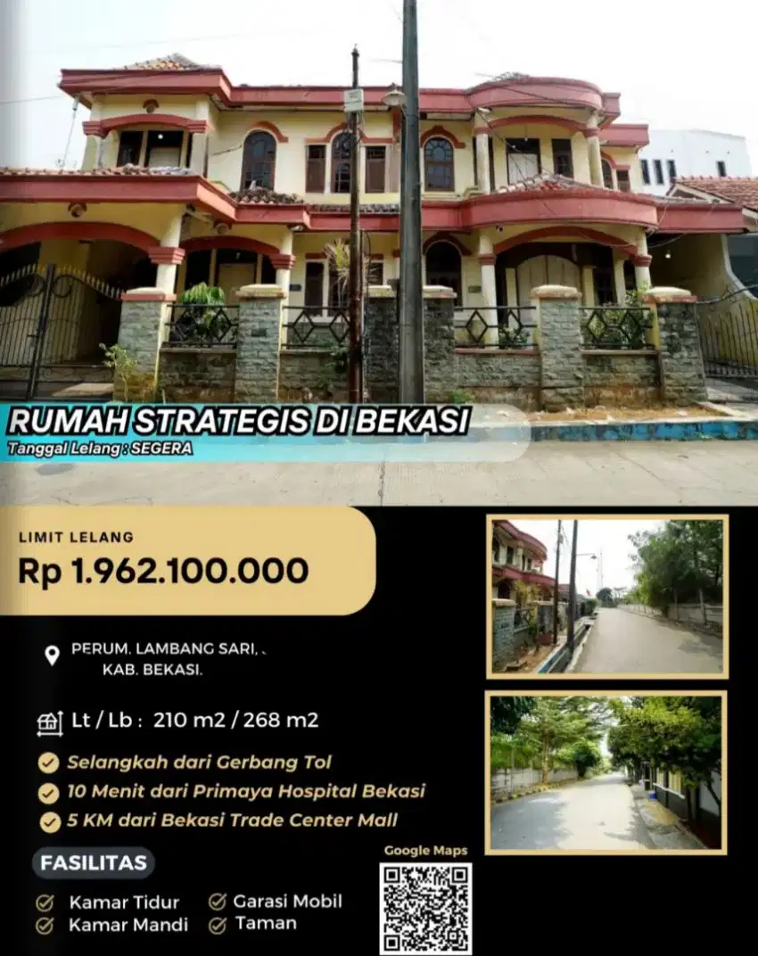 Dijual Rumah 2 Lantai Lambang Sari Bekasi