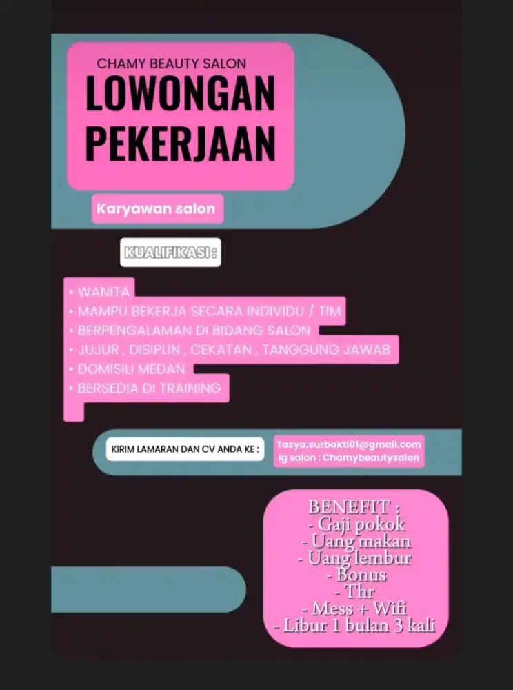 LOWONGAN KERJA ASISTEN SALON