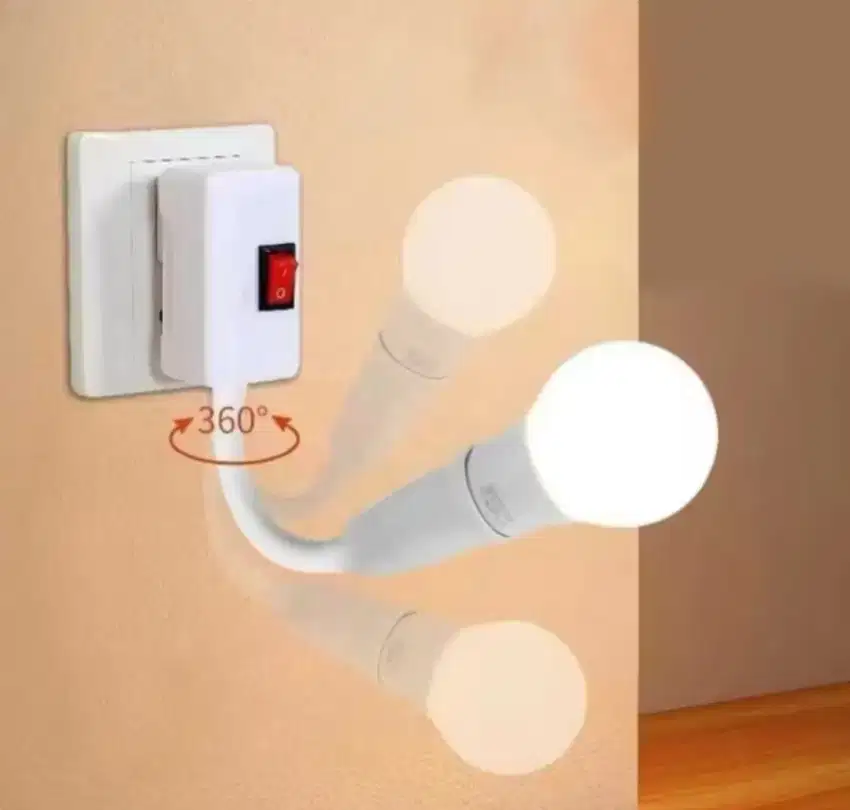 Fitting Lampu Fleksibel E27 + Saklar On Off