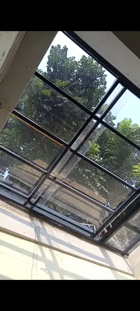 Kanopi sliding katrol atap solar flat