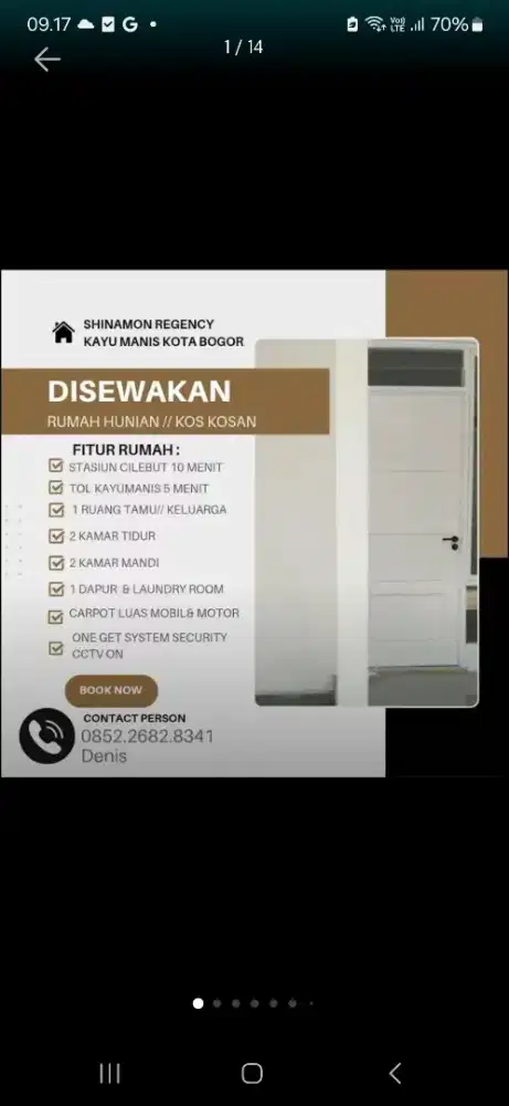 Disewakan/dikontrakan rumah 1 lantai (bangunan baru).