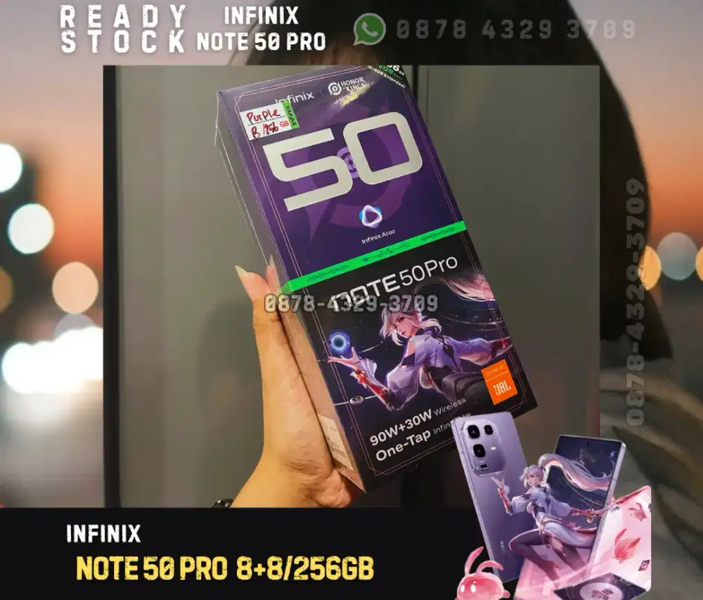 INFINIX NOTE 50 PRO 8+8/256 NEW GARANSI RESMI