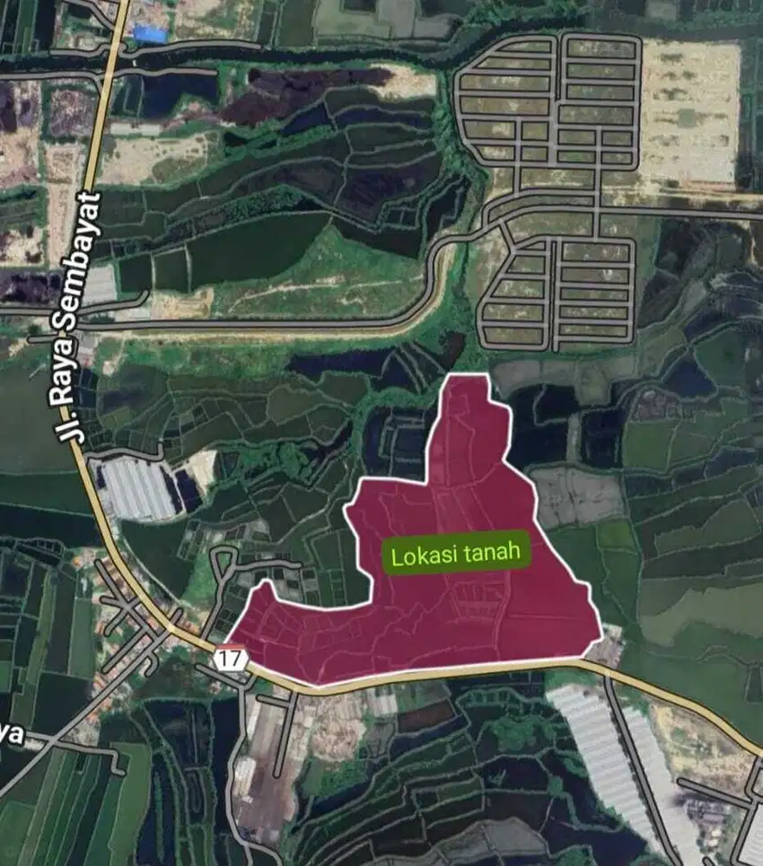 DIJUAL TANAH PLOT INDUSTRI MANYAR GRESIK