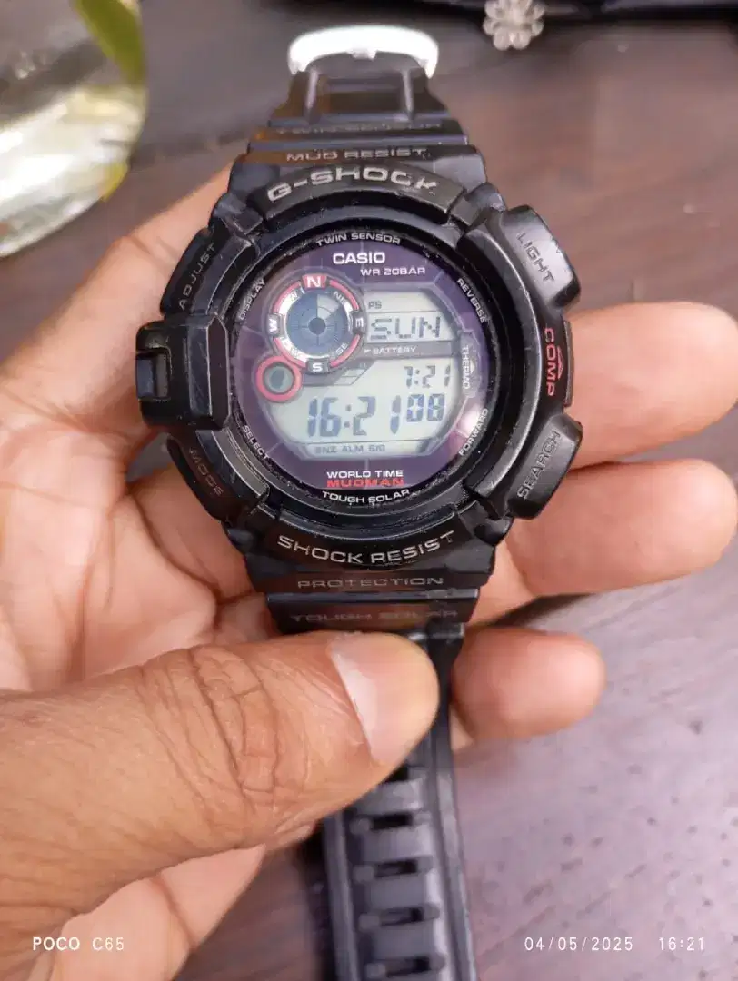 Jam tangan pria merk g shock type mudman 9300 two sensor