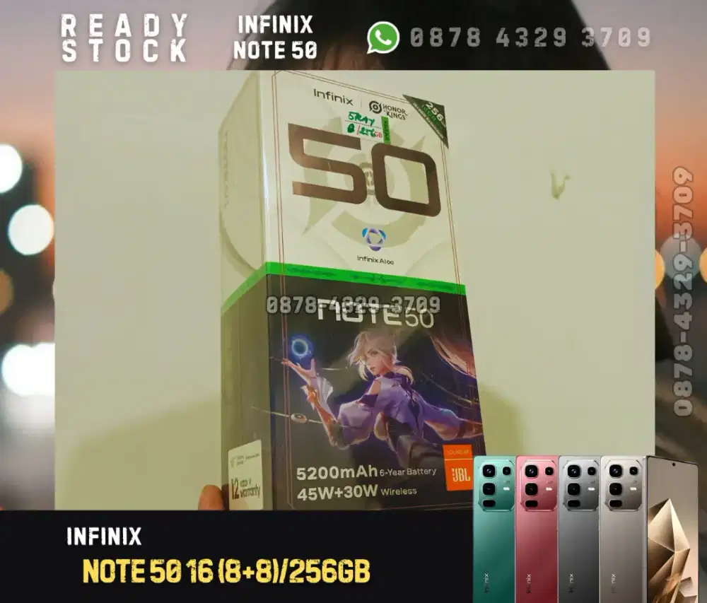 INFINIX NOTE 50 8+8/256 NEW GARANSI RESMI