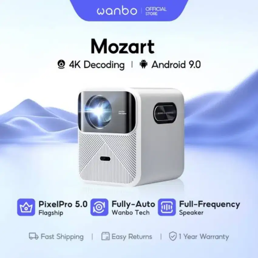 Wanbo Mozart 1 Smart Projector 900Ansi Full HD 1080p
