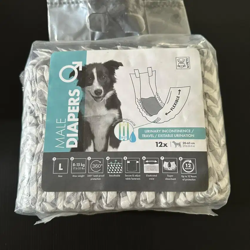 [New] Popok Diapers Male Jantan Size L M-Pets