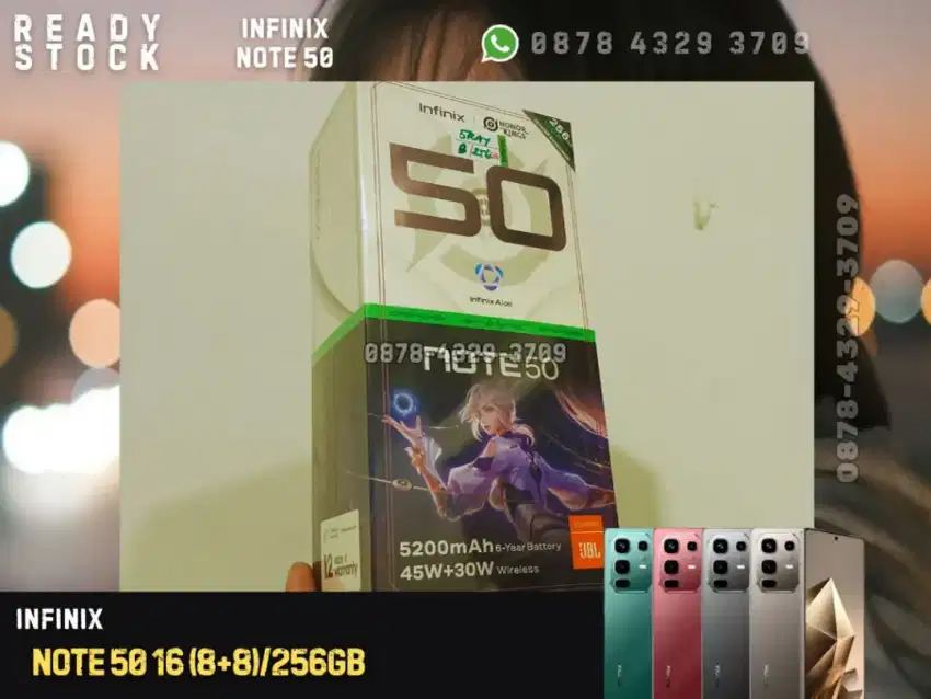 INFINIX NOTE 50 8+8/256 NEW GARANSI RESMI