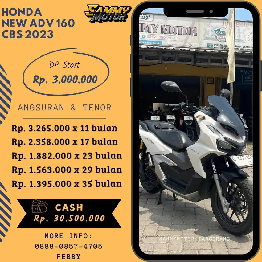 NEW ADV 160 CBS 2023 KM LOW