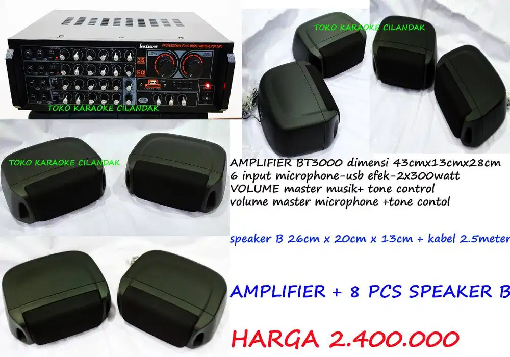 PAKET AMPLIFIER + 8SPEAKER