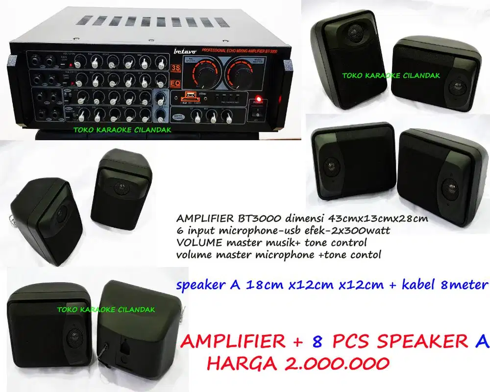 PAKET AMPLIFIER + 8SPEAKER