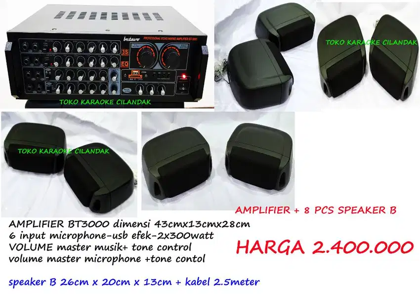 SPEAKER 8PCS + AMPLIFIER