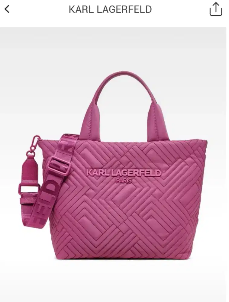 Karl Lagerfeld Quilted Tote Cactus PINK