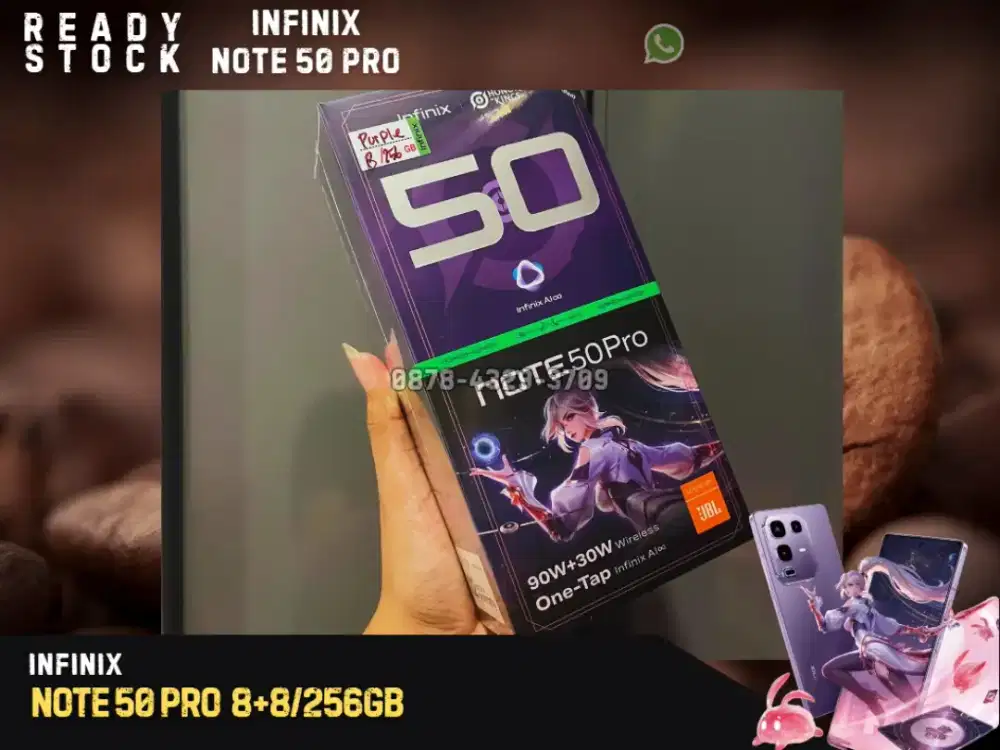 INFINIX NOTE 50 PRO 8+8/256 NEW GARANSI RESMI